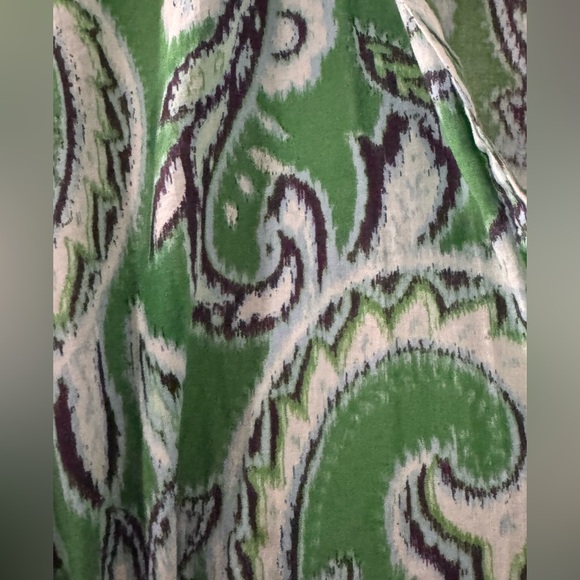Green Patterned Button-Up Dress - Picture 3 of 3